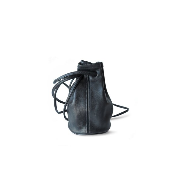 Vintage Coach Black Leather Mini Littleton Drawstring Purse Bag 4144 - Picture 4 of 9